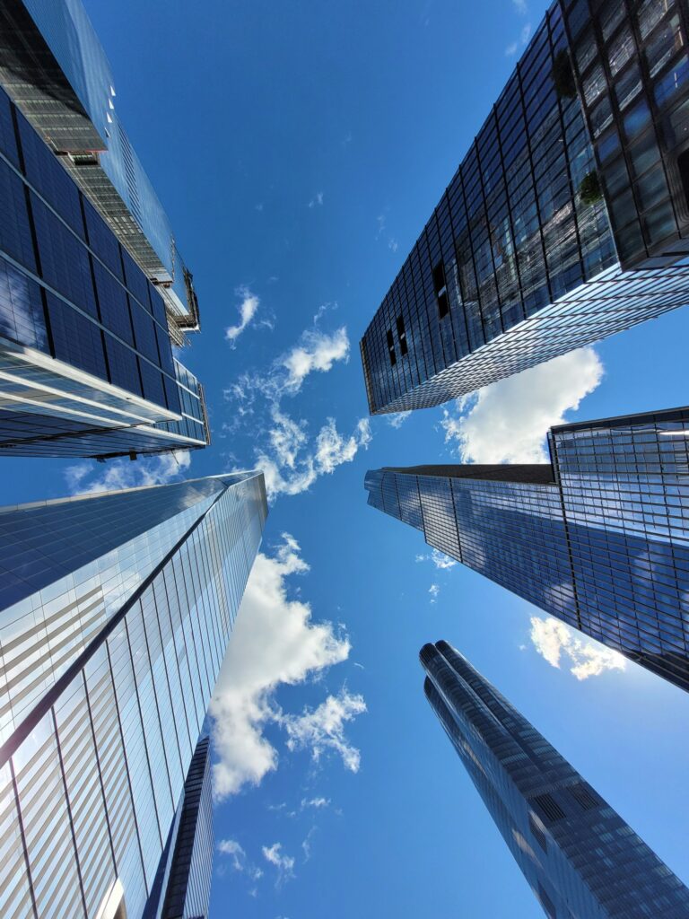 Modern enterprise infrastructure and corporate towers representing digital transformation for businesses